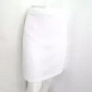 ANN TAYLOR   WHITE LACE OVERLAY STRAIT CAREER PARTY COTTON SKIRT SIZE: 14 NWT